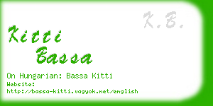 kitti bassa business card